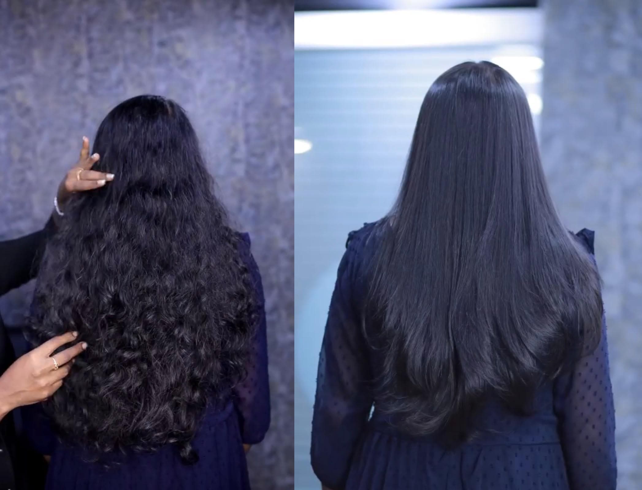Hair transformation before and after